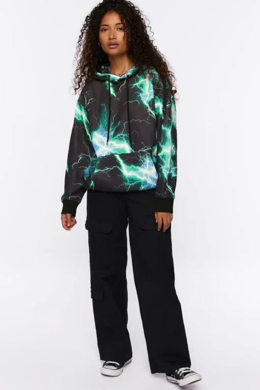 Lightning Print Hoodie