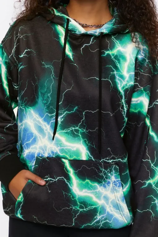 Lightning Print Hoodie