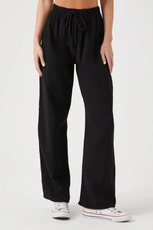 Linen High-Rise Pants