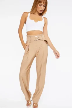 Linen Wide-Leg Pants