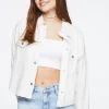 Linen-Blend Buttoned Shacket
