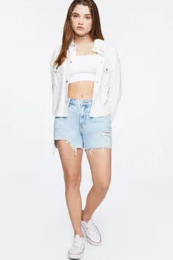 Linen-Blend Buttoned Shacket