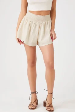 Linen-Blend Pull-On Shorts