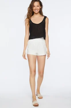 Linen-Blend Pull-On Shorts