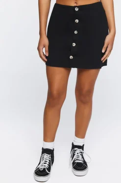 Linen-Blend Shirt & Skirt Set