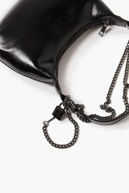 Lock & Key Baguette Shoulder Bag