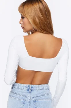 Long-Sleeve Crop Top