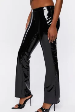 Low-Rise Faux Leather Leggings