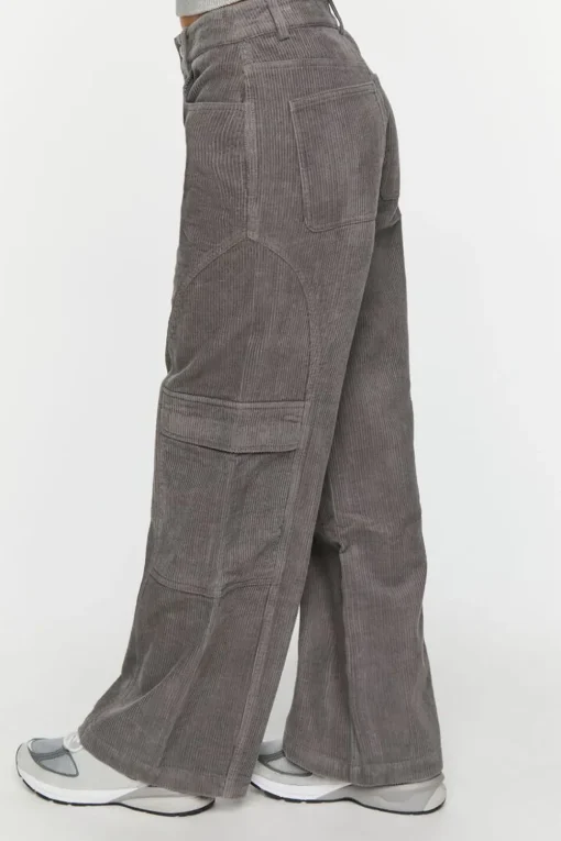 Low-Rise Wide-Leg Corduroy Pants