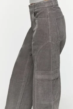 Low-Rise Wide-Leg Corduroy Pants