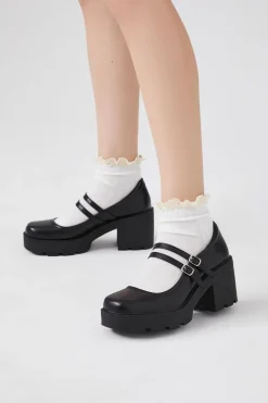 Lug Sole Mary Jane Heels