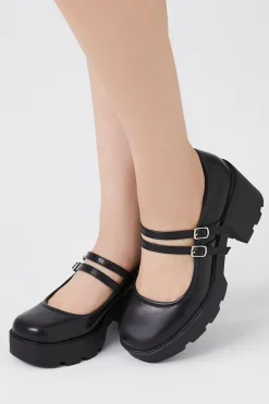 Lug Sole Mary Jane Heels
