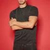 Lurex Ribbed Crew Tee