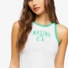 Malibu Graphic Cropped Tank Top