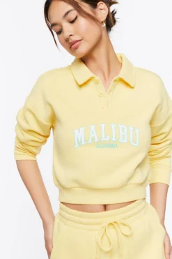 Malibu Graphic Half-Button Pullover