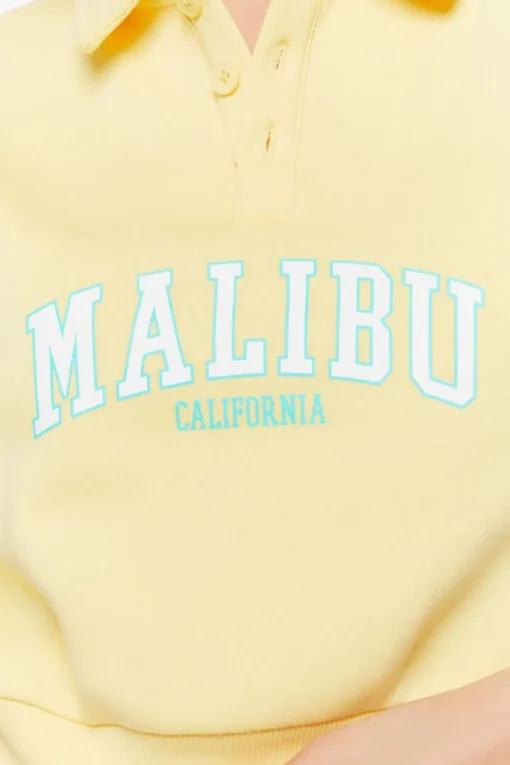 Malibu Graphic Half-Button Pullover