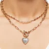 Marble Heart Layered Necklace