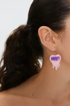 Melting Heart Why Drop Earrings