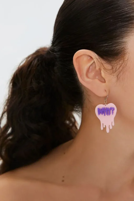 Melting Heart Why Drop Earrings