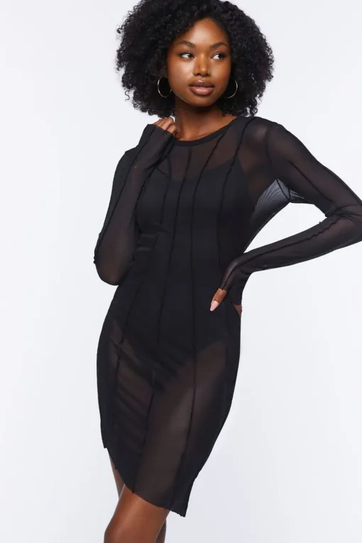 Mesh Bodycon Mini Dress