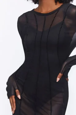 Mesh Bodycon Mini Dress