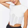 Mesh Bustier Cropped Tee