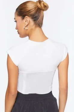 Mesh Bustier Cropped Tee