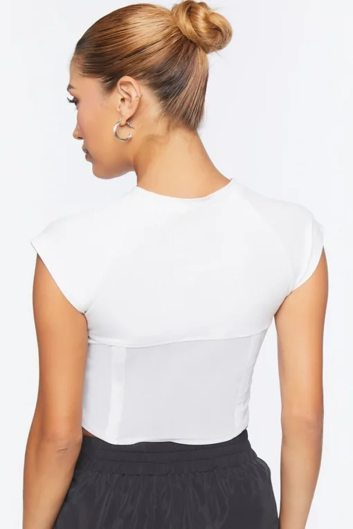 Mesh Bustier Cropped Tee