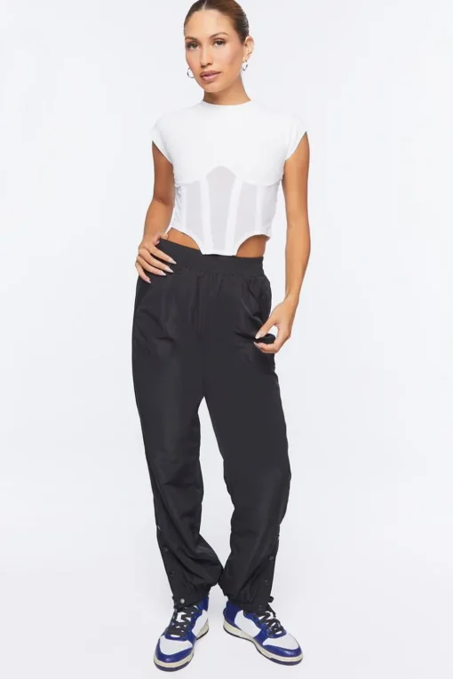 Mesh Bustier Cropped Tee