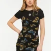 Mesh Butterfly Print Cami Mini Dress