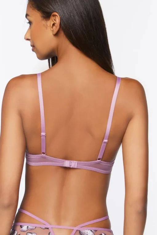 Mesh Butterfly Underwire Bra