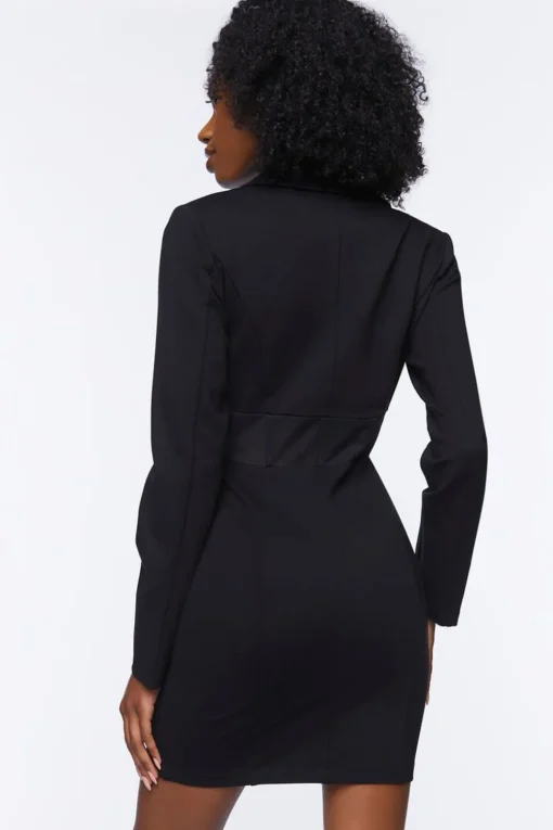 Mesh Cutout Blazer Mini Dress