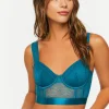 Mesh Leopard Lace Sweetheart Bra