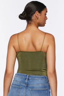 Mesh Ruched Cami Bodysuit