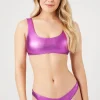 Metallic Bikini Top & Bottoms Set