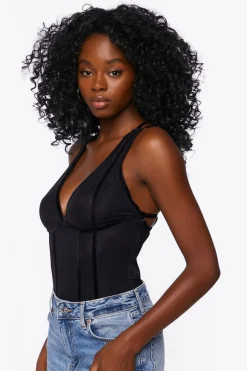 Metallic Caged Tank Bodysuit