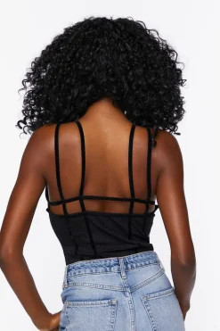 Metallic Caged Tank Bodysuit