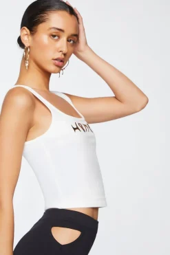 Metallic Honey Graphic Tank Top