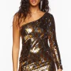 Metallic Sequin Mini Dress