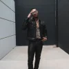 Metallic Wash Slim-Fit Jeans