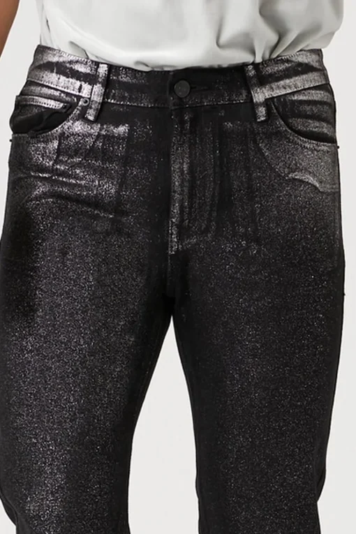 Metallic Wash Slim-Fit Jeans