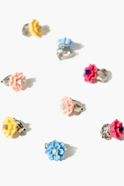 Mini Flower Hair Ring Set