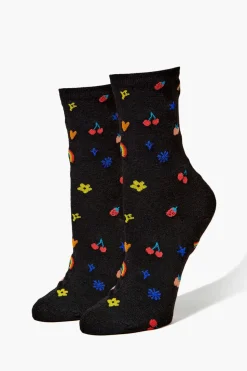 Mixed Print Crew Socks