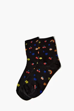 Mixed Print Crew Socks