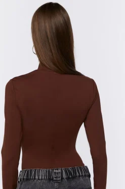 Mock Neck Cutout Bodysuit