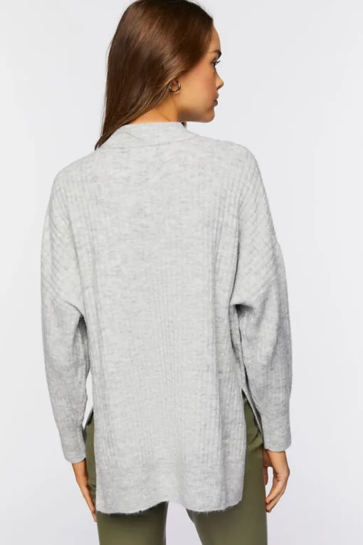 Mock Neck Drop-Sleeve Sweater