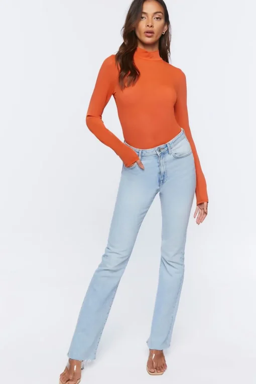 Mock Neck Long-Sleeve Top