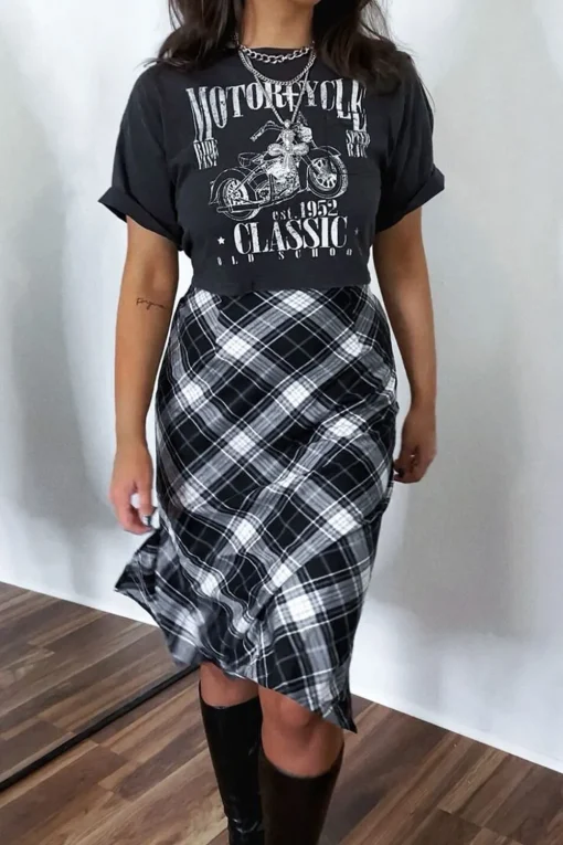 Motorcycle Graphic Cropped Tee