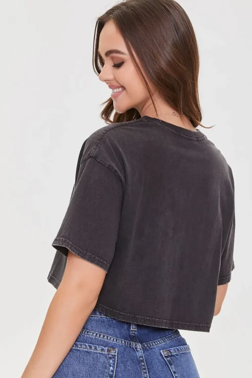 Motorcycle Graphic Cropped Tee