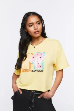 Mtv Graphic Cropped Tee